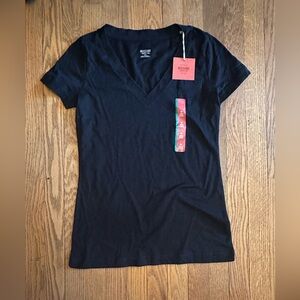 Mossimo Supply Co. Women's Black V-Neck Top
